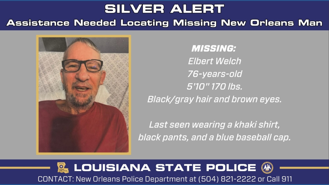 New Orleans man with medical condition missing; statewide alert issued to find him