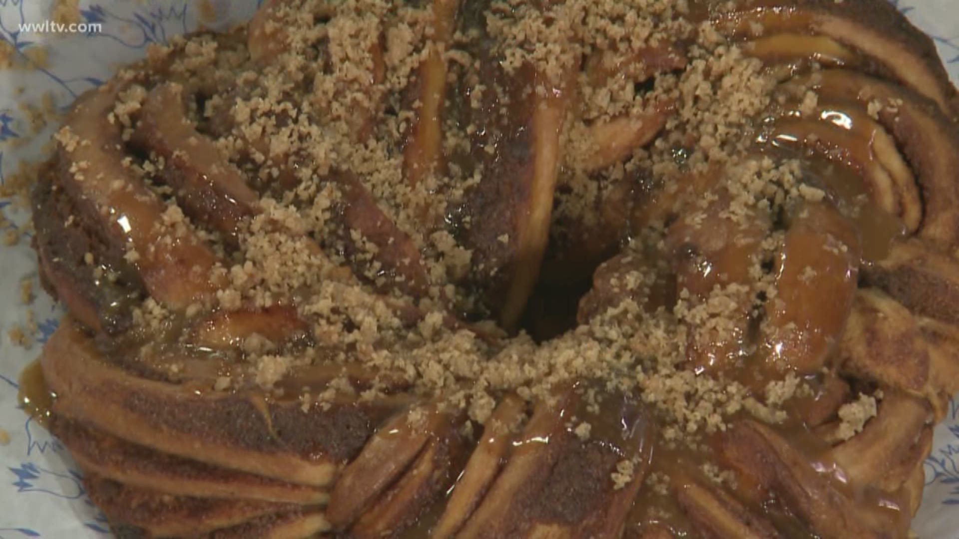 We are highlighting unusual King Cakes around the city and Saba tops the list with their Babka King Cake.