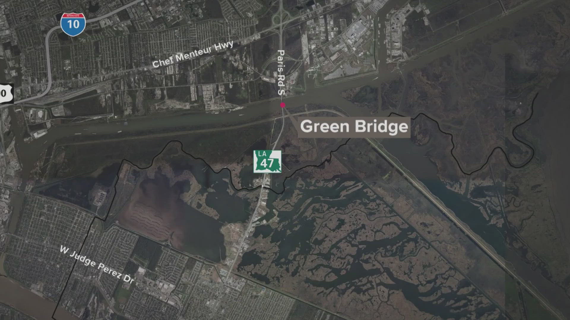 The Green Bridge on Parish Road that connects New Orleans East and St. Bernard Parish will be closed this weekend.