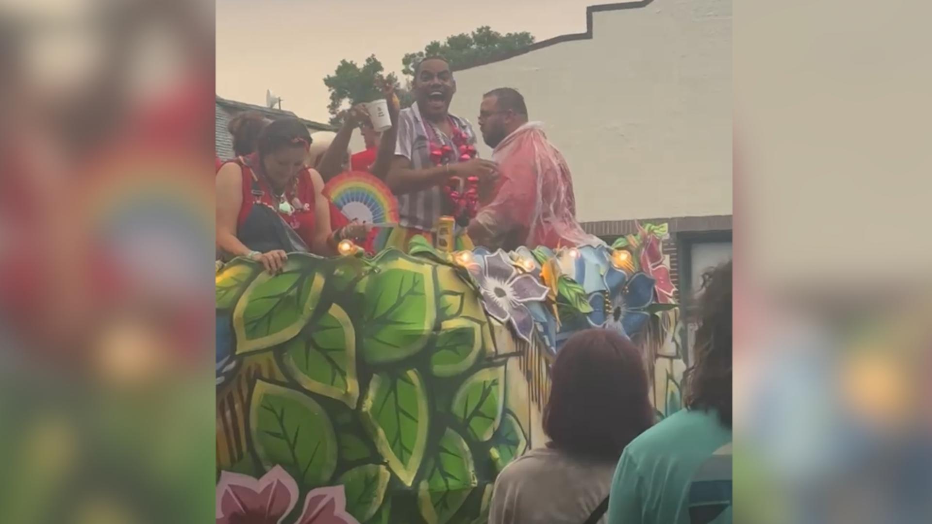 WWL's Malik Mingo rides in New Orleans Pride Parade
