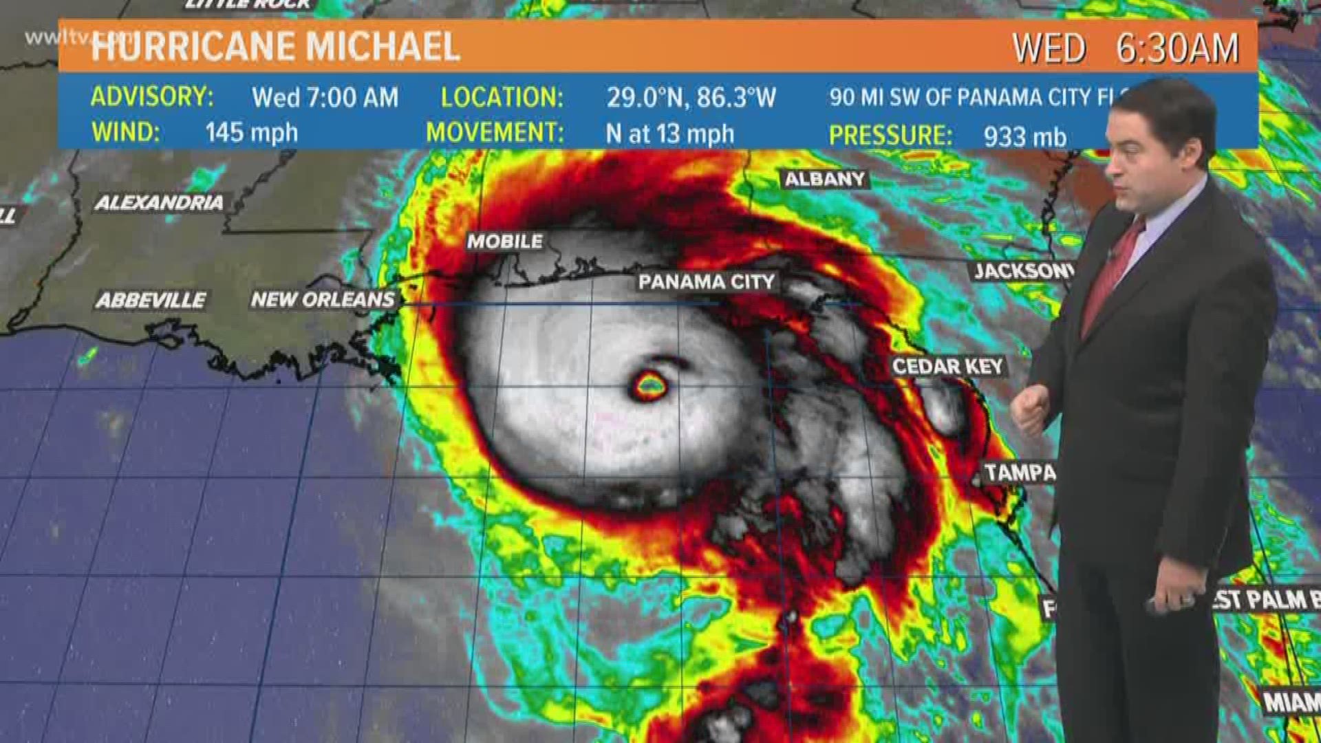 Hurricane Michael strengthened overnight to an extremely dangerous Category 4 hurricane as it moves toward the Florida Panhandle.