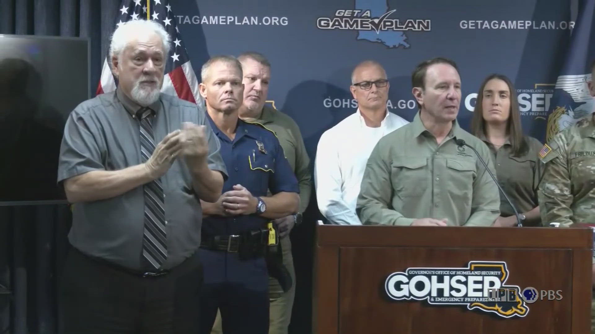 Louisiana Governor Jeff Landry and GOHSEP officials give the latest information. Landry says the 'time to prepare has passed'.