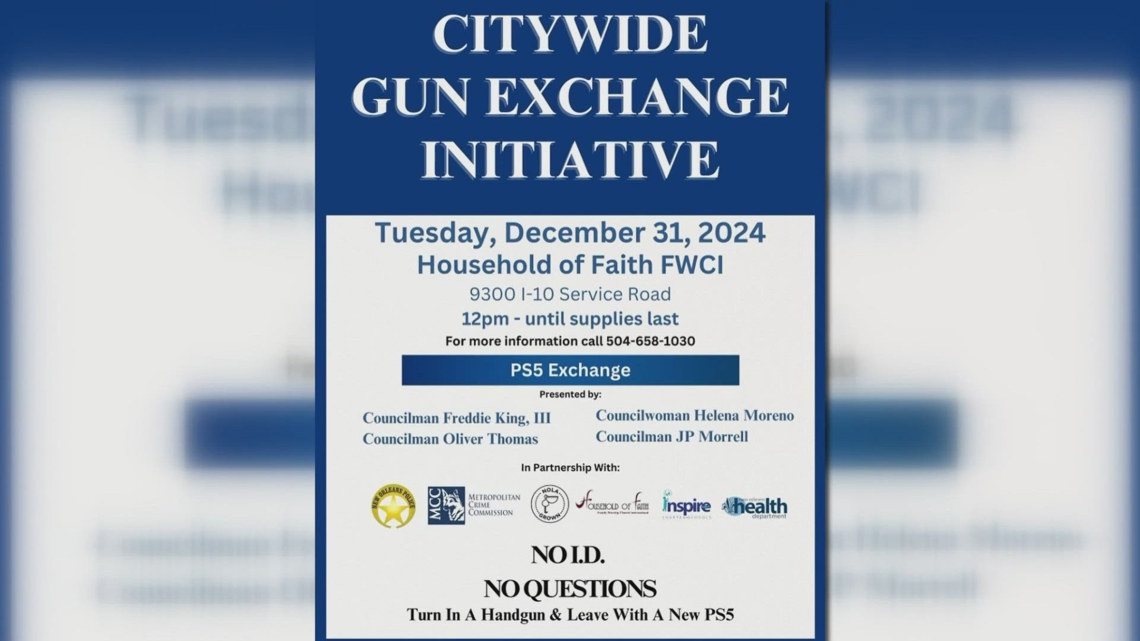 Nola Gun Exchange for a PlayStation 5 | wwltv.com