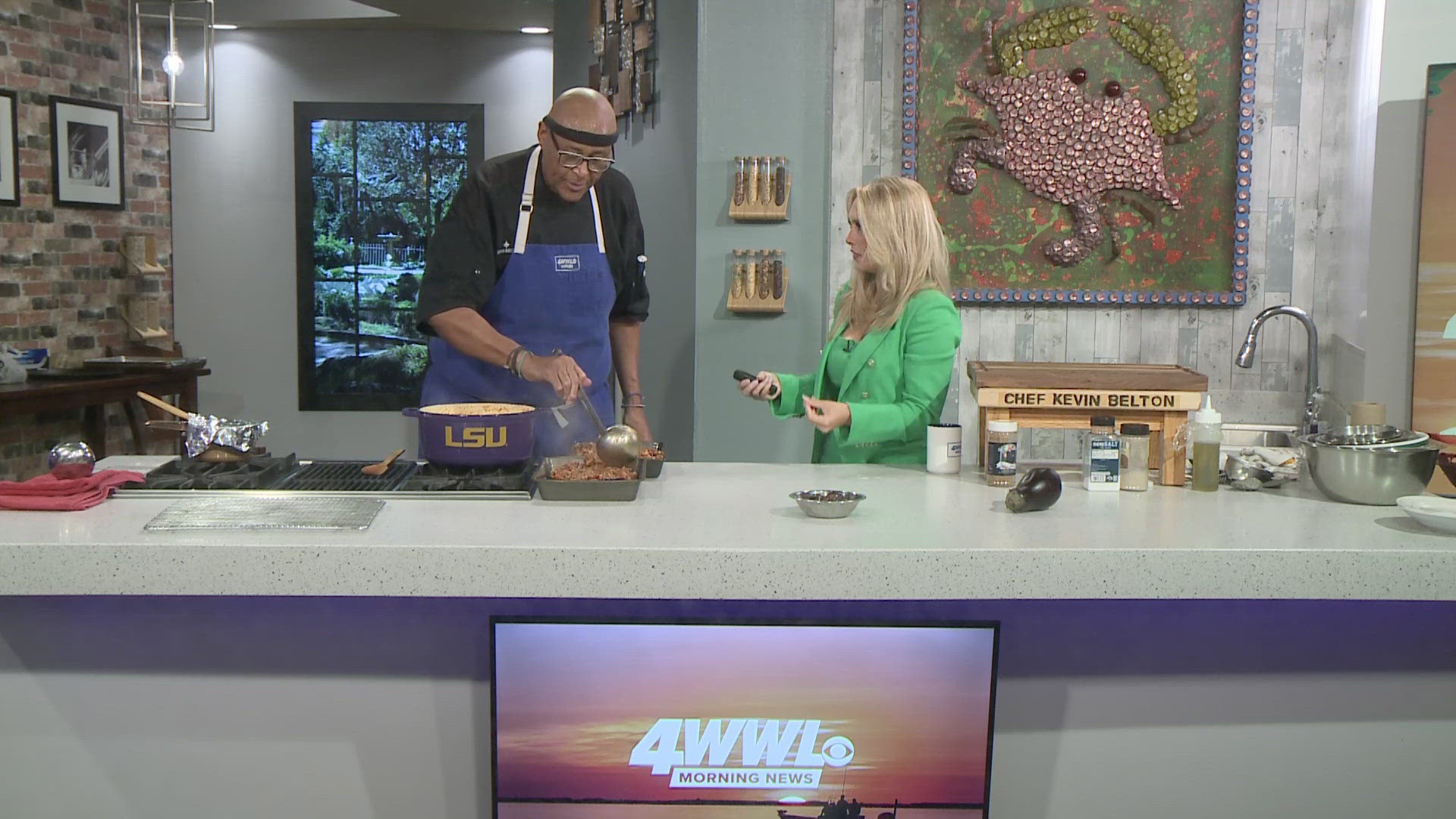 Chef Kevin Belton is in the WWL Louisiana's kitchen cooking up Eggplant Gratin.