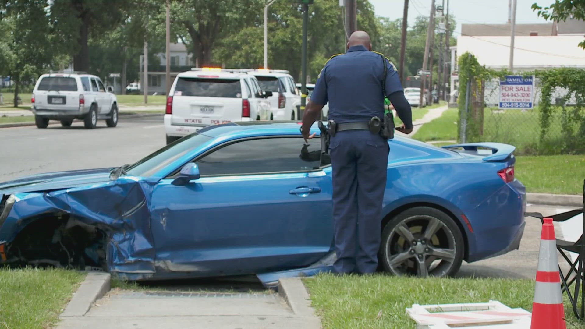 The third pursuit and crash was midday Wednesday and ended when the vehicle being chased crashed on the I-10 exit near Orleans Avenue.