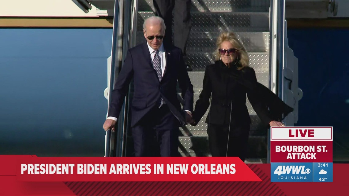 President Biden arrives in New Orleans | wwltv.com