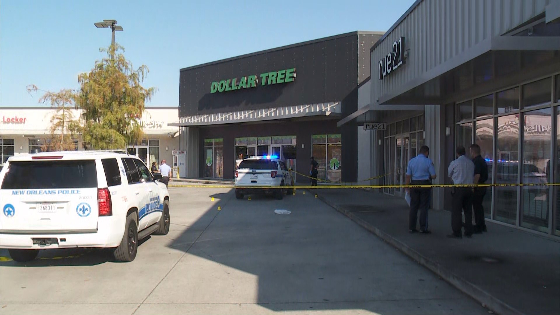 New Orleans Police say four people were wounded at a shooting outside a Dollar Tree store on Thursday.