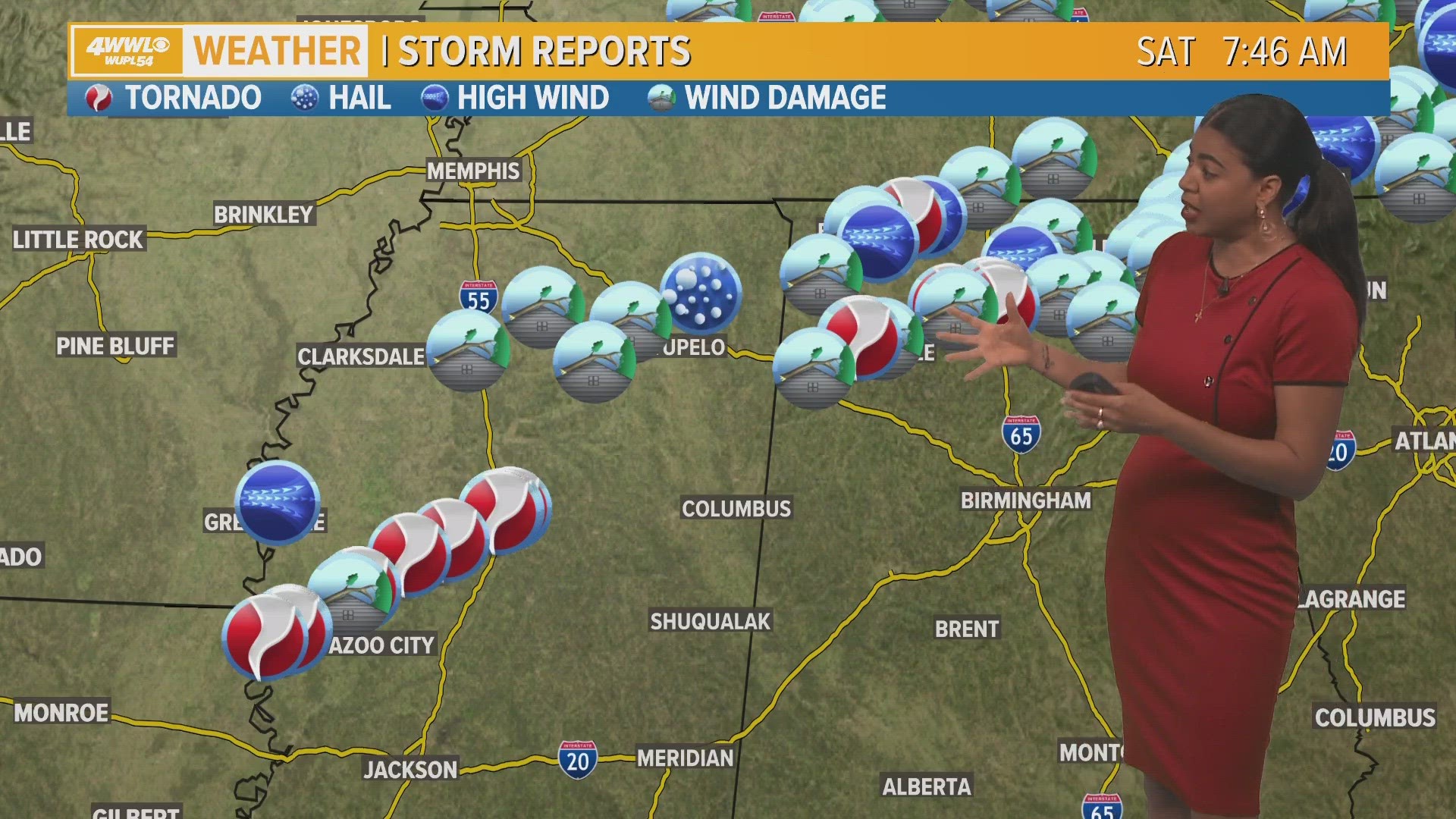 Meteorologist Michelle Morgan talks about tornadoes that raced through Mississippi Friday night.