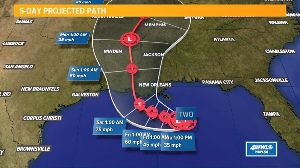 Tracking the Tropics: Potential Tropical Storm Barry track ...