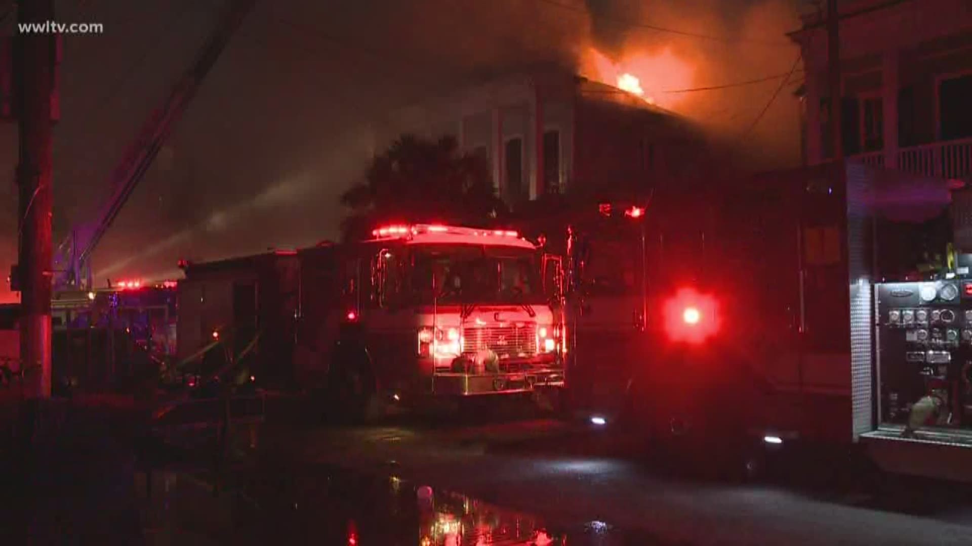 A spokesperson for the New Orleans Fire Department said the fire is in the 1800 block of Baronne Street.