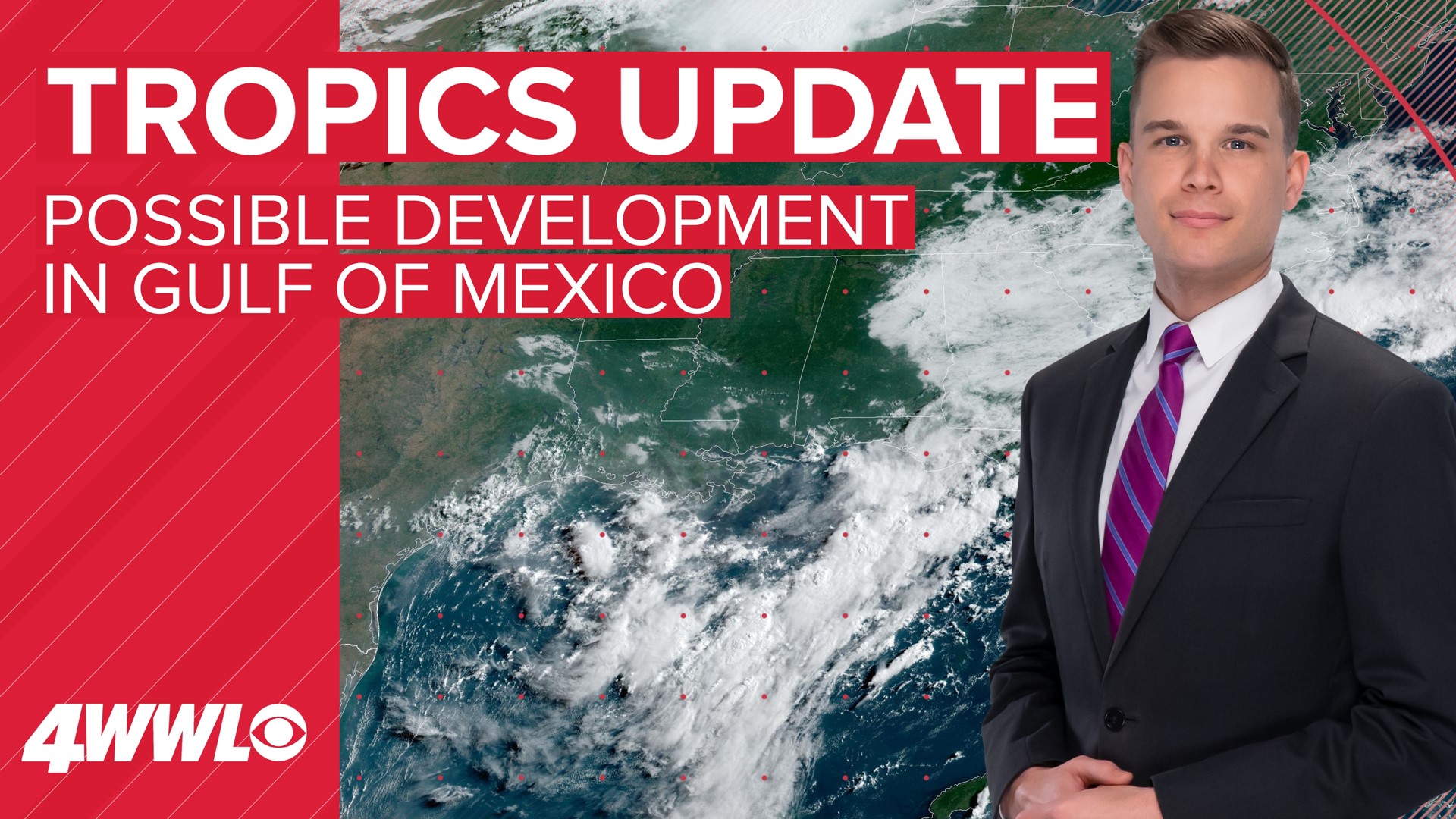 Low pressure will develop later this week in the north-central Gulf of Mexico. There's a small chance it could develop and organize further later this week.