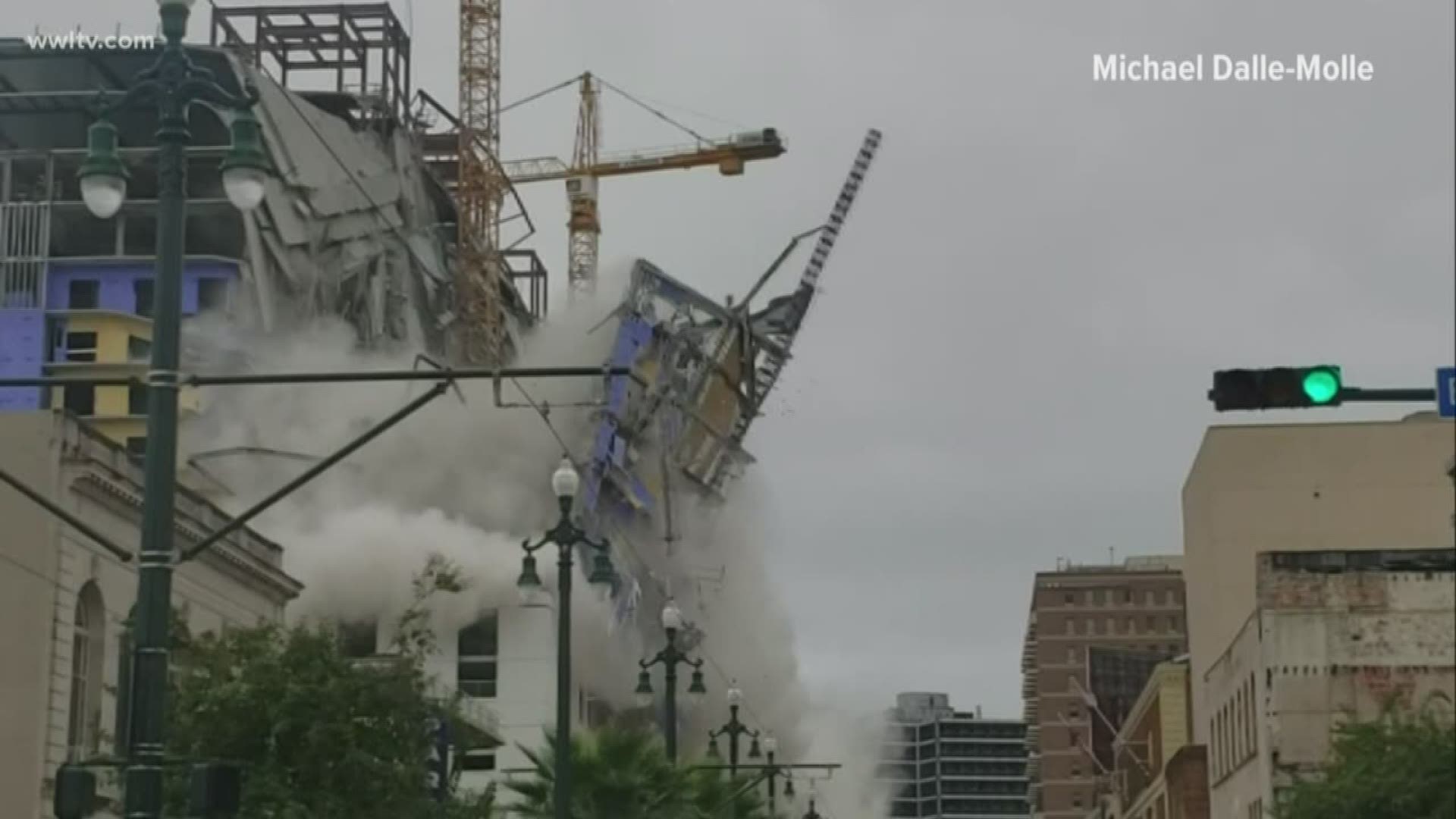 The collapse site has become a sort of tourist attraction, even with the bodies of two workers still trapped inside.