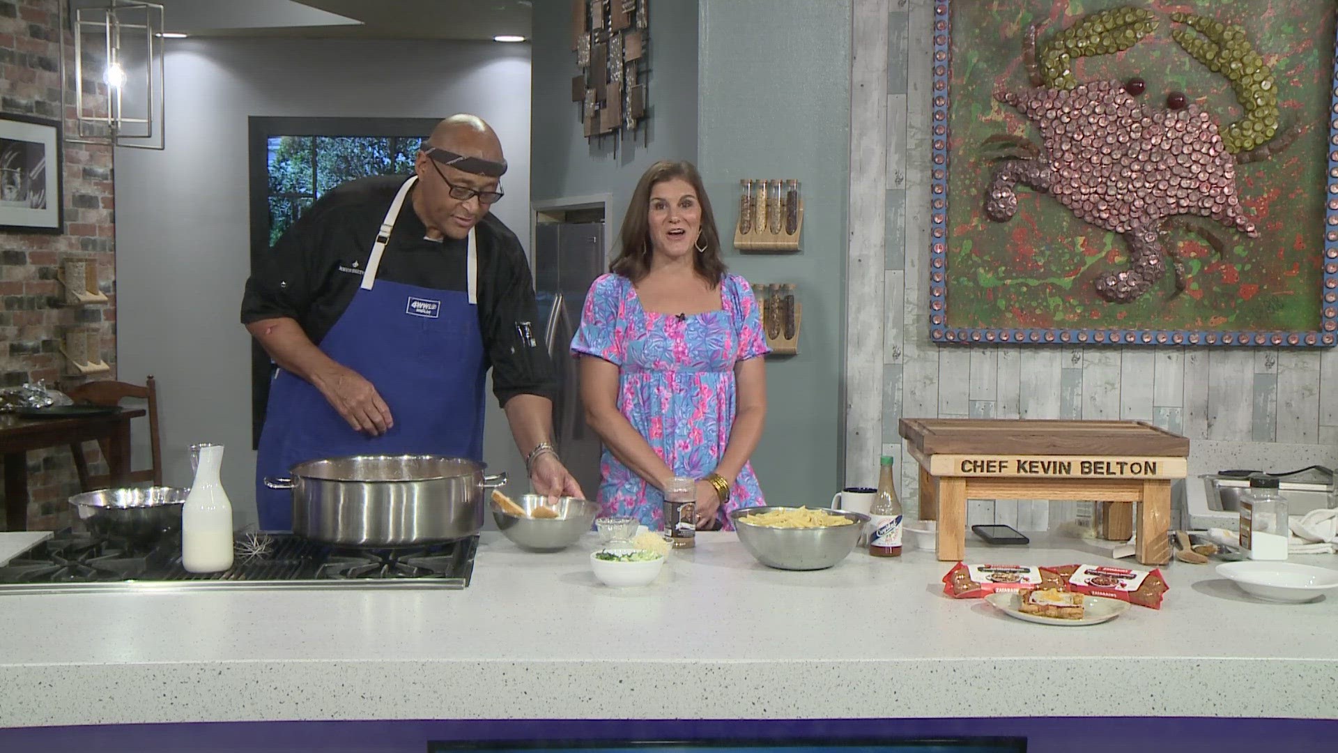 Chef Kevin Belton is making a Sensational Sausage Pastry and Creamy Creole Sausage Pasta.