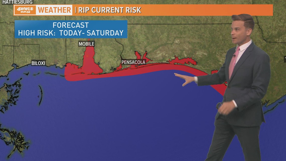 Current Risk Beach Beach Forecast: Rip current risk high | wwltv.com