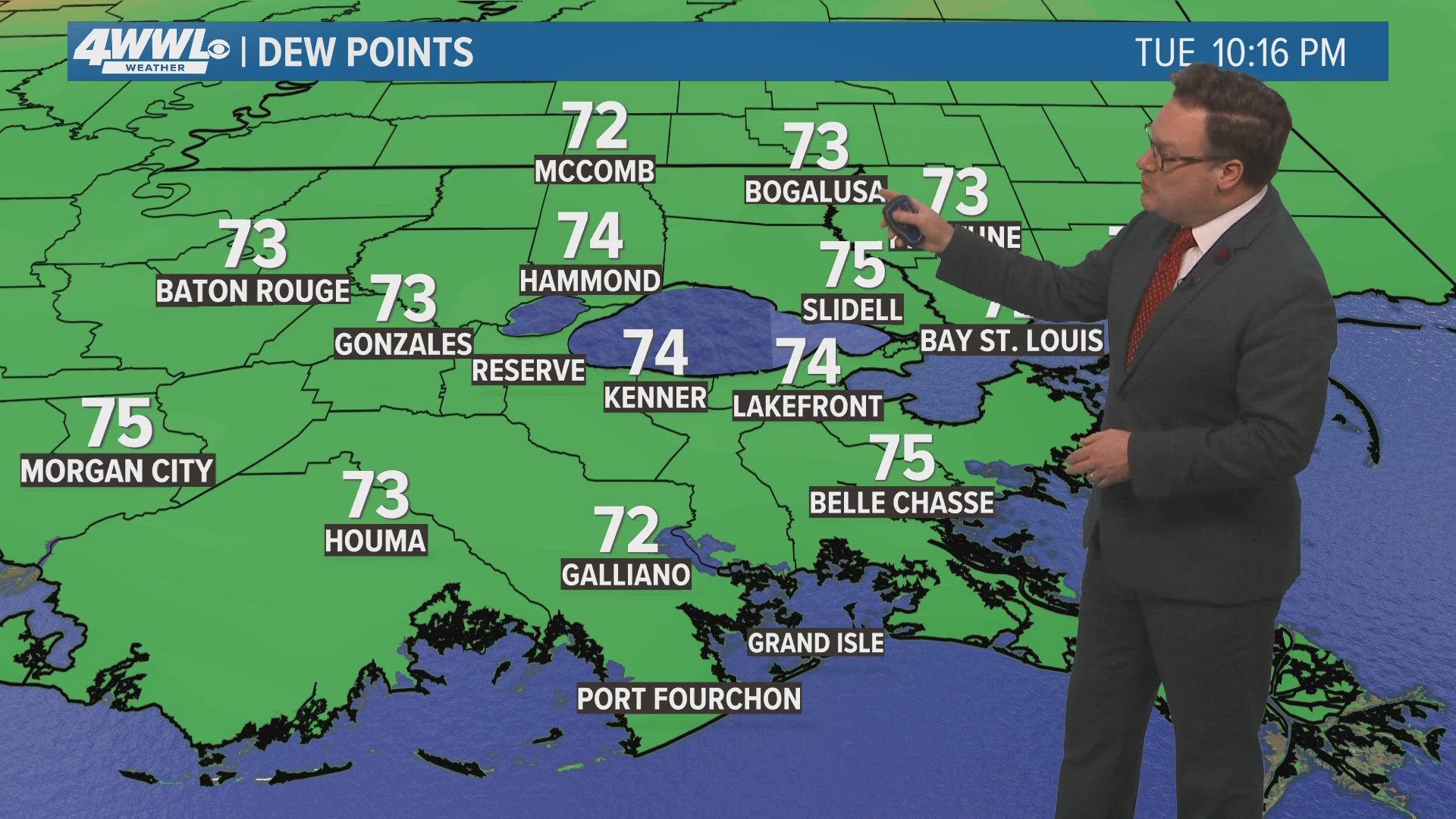 Chief meteorologist Chris Franklin says we'll stay warm and humid. There's a slight chance for rain this week.