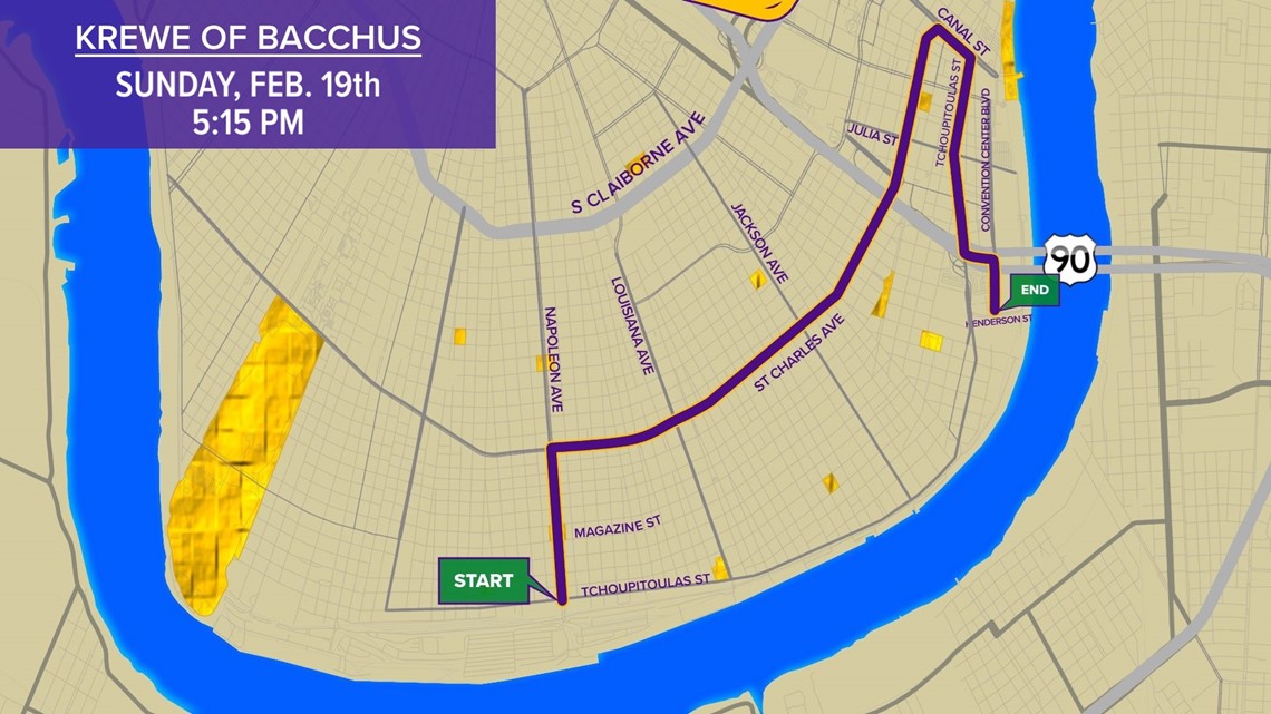 Krewe of Bacchus 2023 parade