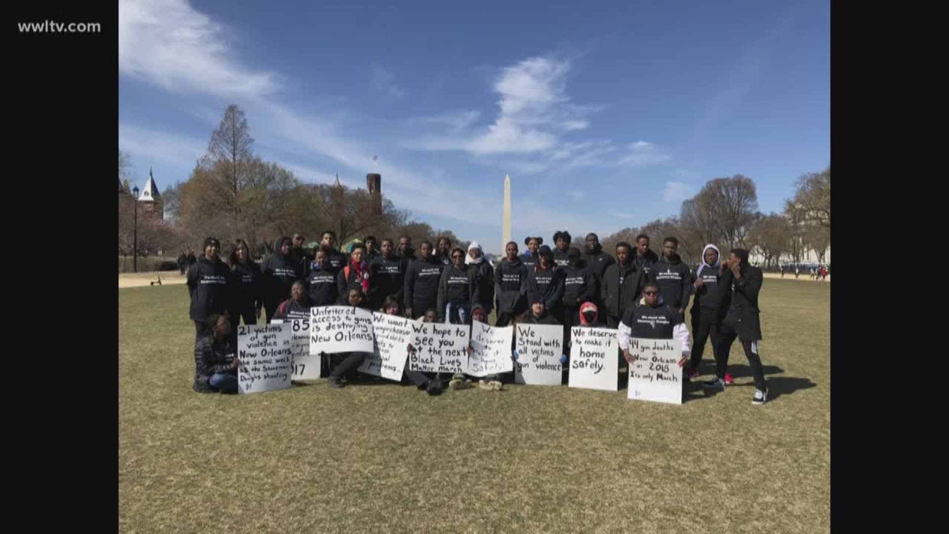 High school students from the New Orleans area who went to Washington D.C.'s March for Our Lives, said they would like to see more gun control, but they don't want the right to own them abolished. 