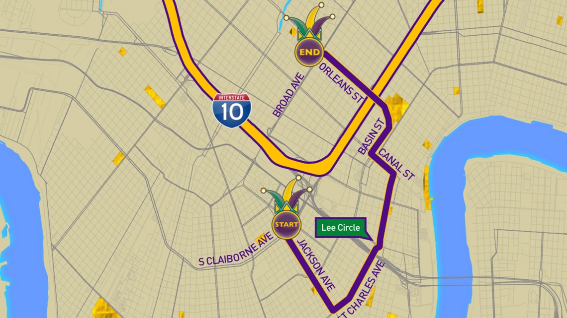 Krewe of Zulu parade route