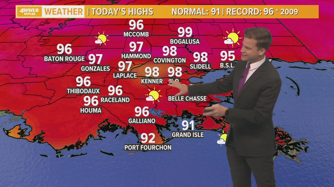 Sweltering heat: Feel-like temperatures over 110°