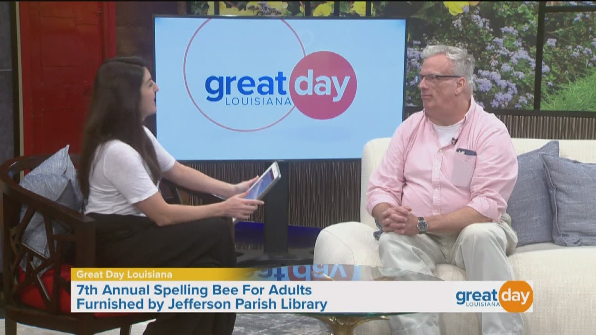 The 7th Annual Adult Spelling Bee coming to the Eastbank Regional Library in Metairie this Wednesday, July 17th at 7pm. Here to tell us more about it is Chris Smith with the Jefferson Parish Library. Go to JPLibrary.net for more information.