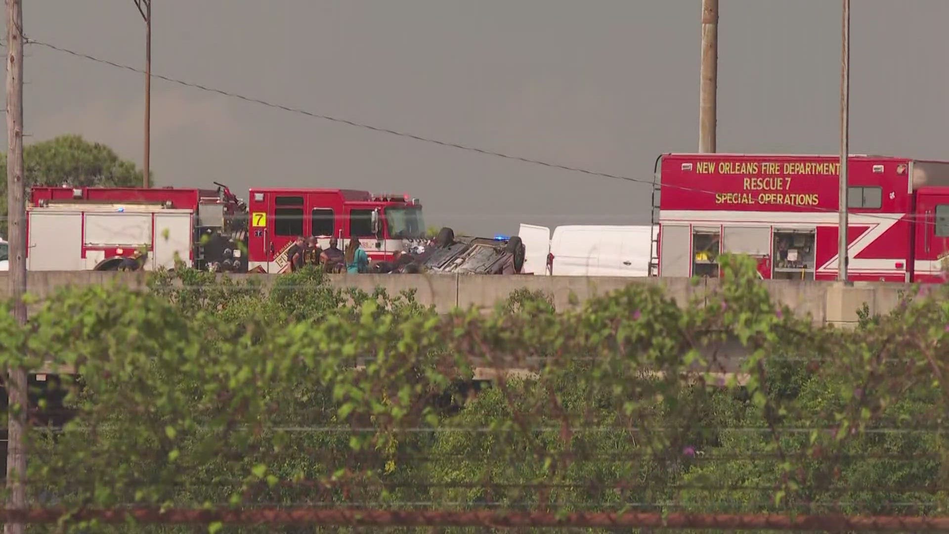 According to the New Orleans Police Department, the two-vehicle crash occurred on I-10 at Louisa Street before 8:44 a.m. and claimed the life of an adult female.