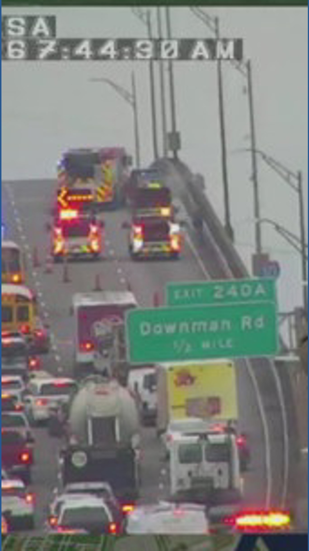 Traffic Impact Alert: Vehicle fire closes I-10 on High Rise | wwltv.com