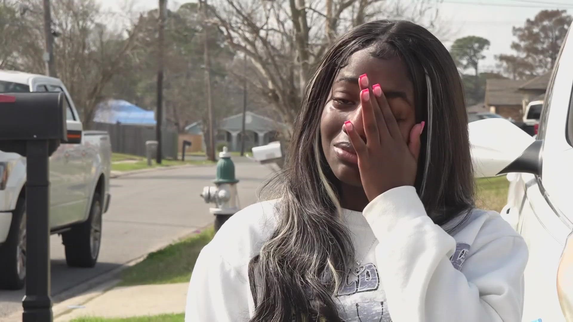 The best friend of 15-year-old Kennedi Belton of Warren Easton tearfully remembered her friend, lost to a gunshot this weekend.