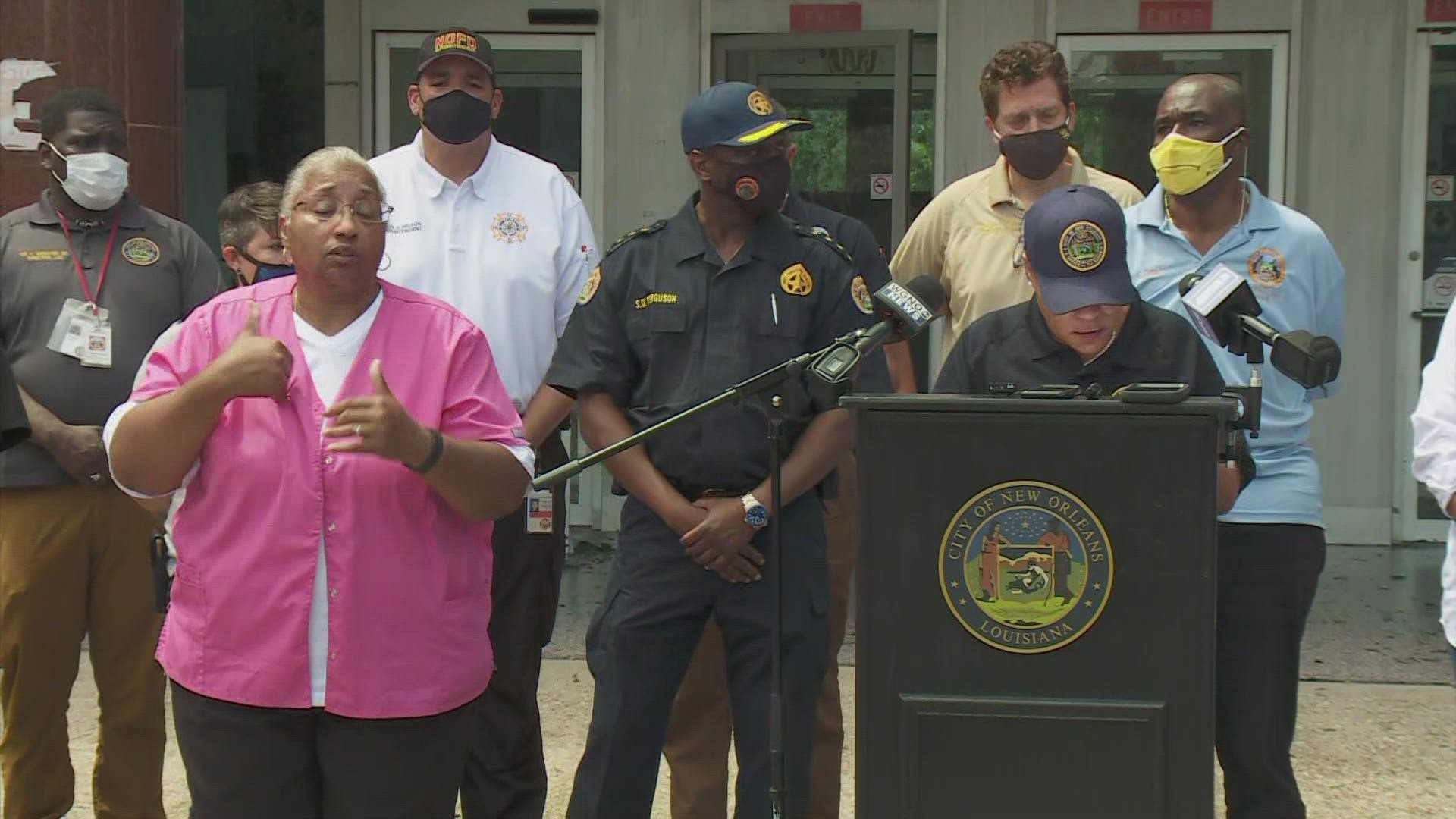 Mayor LaToya Cantrell says today is not the day for re-entry for residents in New Orleans.