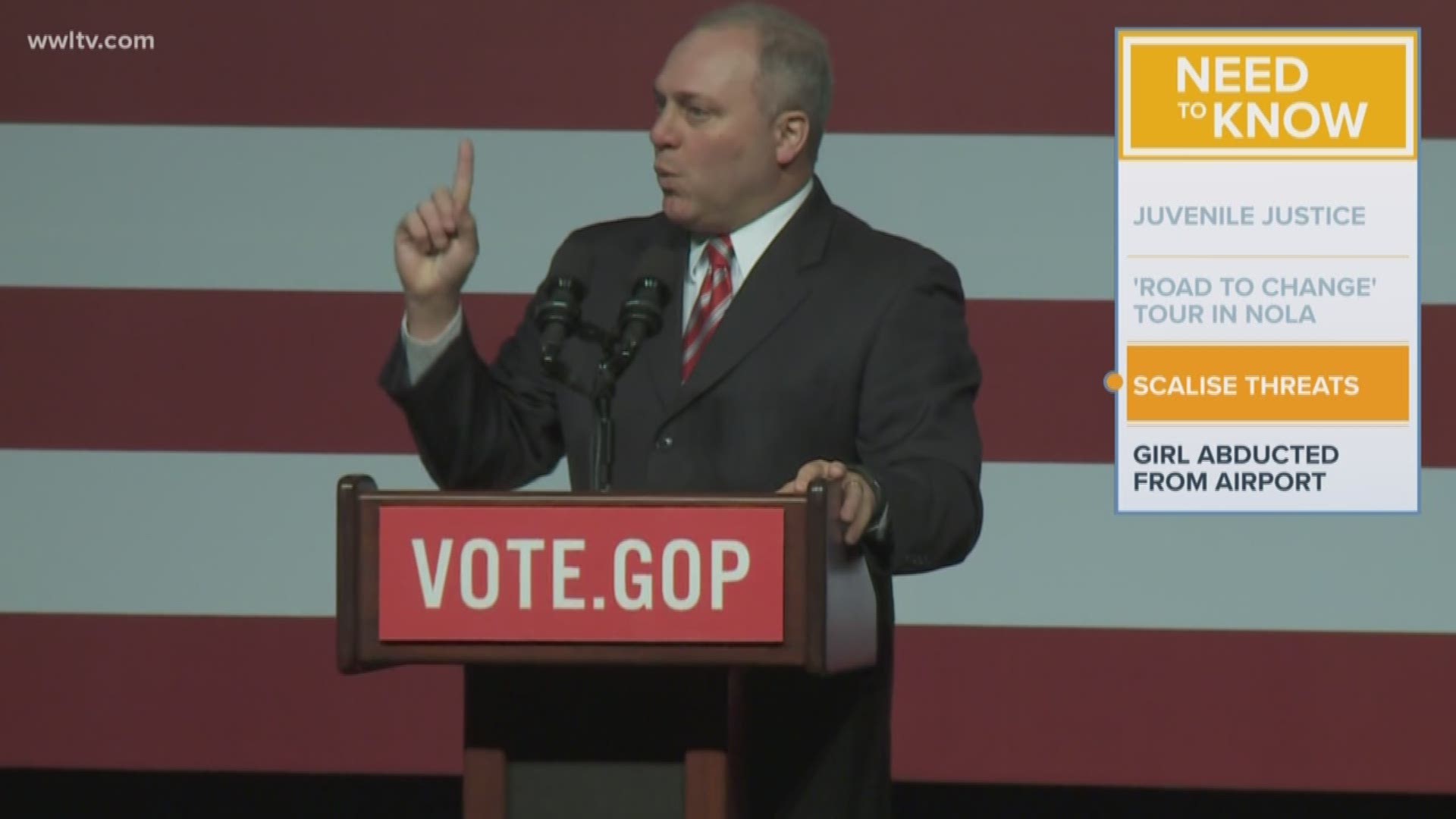 Feds: Man arrested after leaving threatening voicemail for Steve Scalise