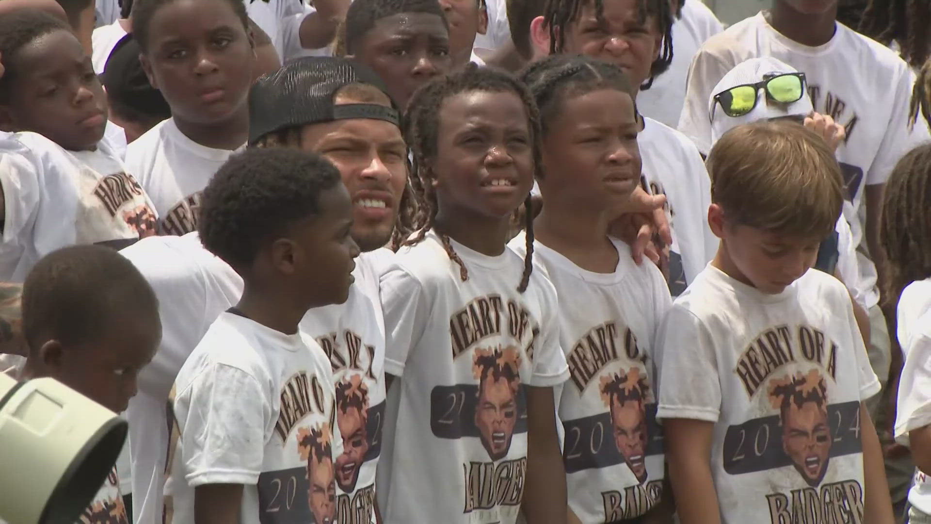 Mathieu hosted his 7th annual "Heart of a Badger" youth football camp on Saturday.