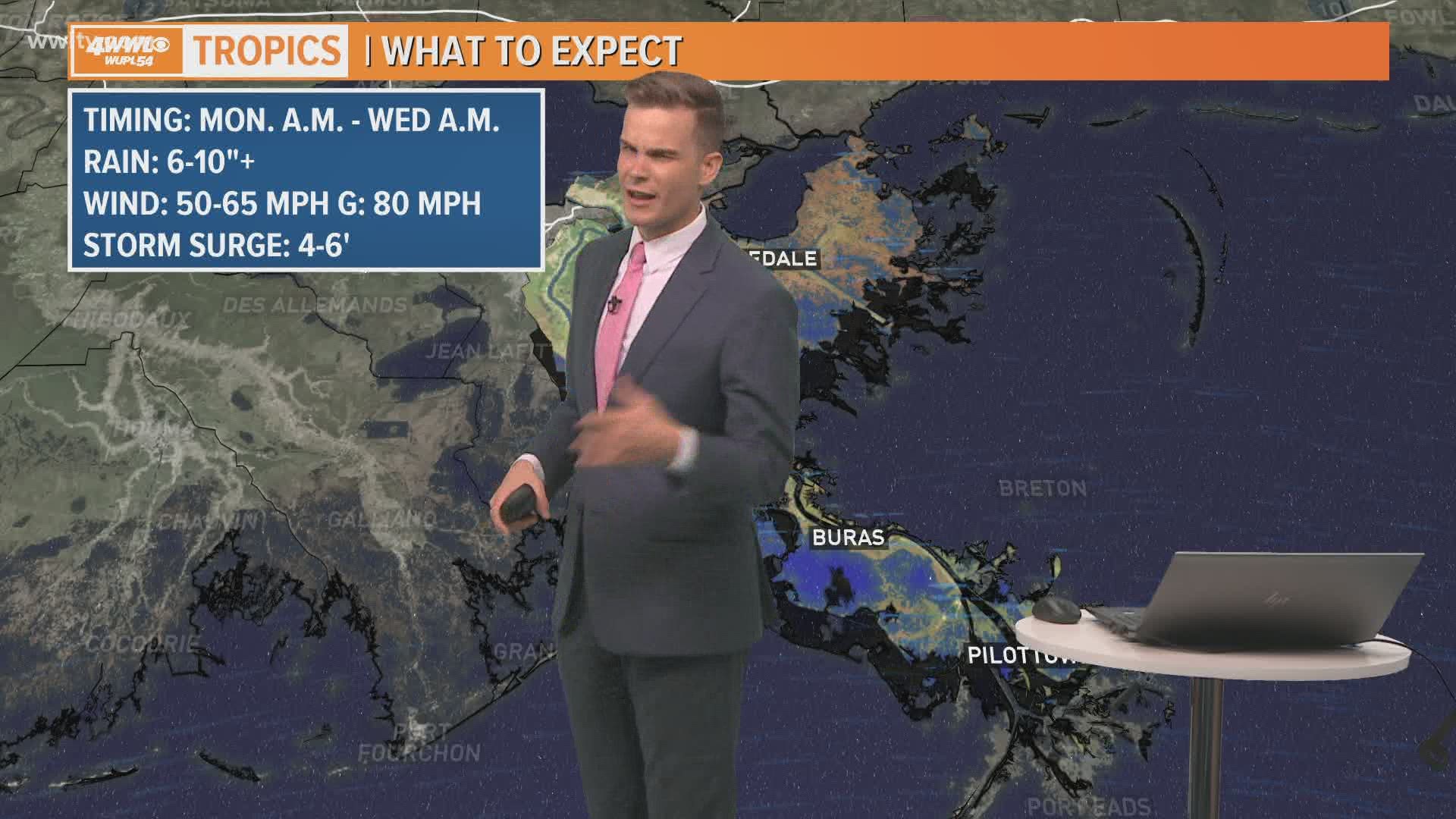 Meteorologist Payton Malone breaks down the impacts in all of the parts of the New Orleans metro area.