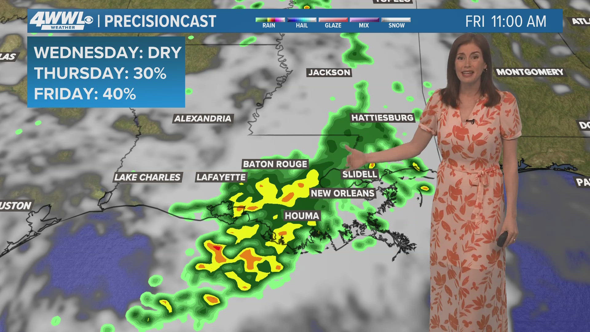 Meteorologist Alexandra Cranford has the forecast at noon on Wednesday, May 1, 2024.