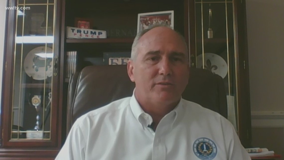 St Bernard Parish President Guy McInnis Tuesday morning Sally update