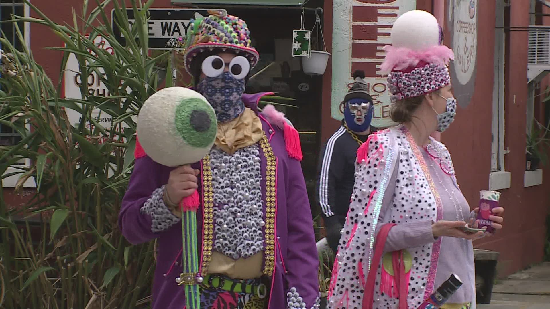 Even without parades many are keeping with Mardi Gras tradition and dressing up in creative costumes.