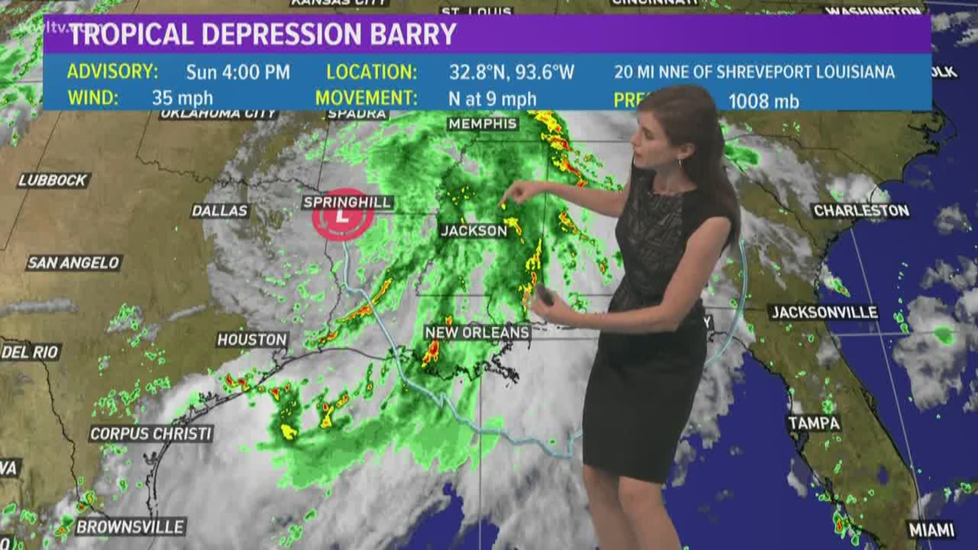 Some wet weather will remain into the work week but the major threats from what was once Hurricane Barry have left the area.