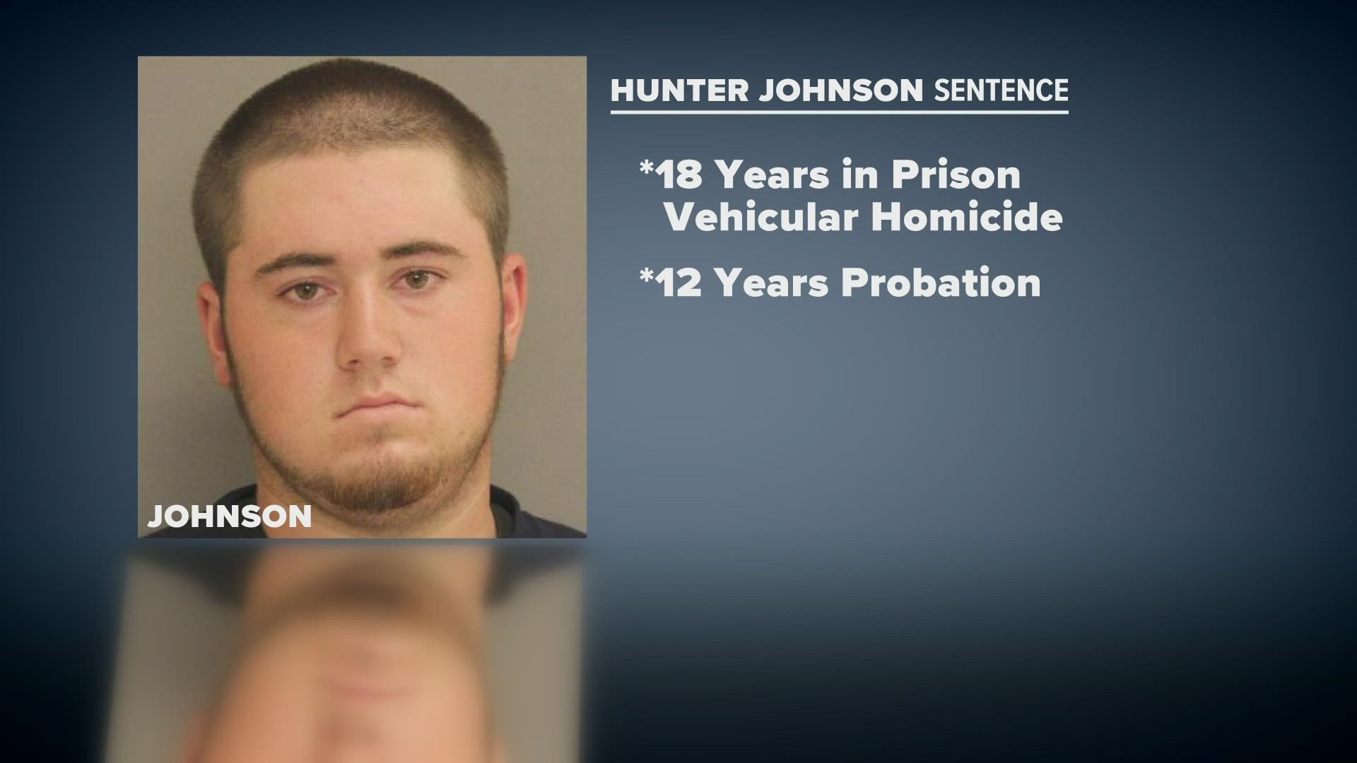 Hunter Johnson was sentenced to 18 years for the death of Brady Ortego on the Hale Boggs Bridge in 2021.