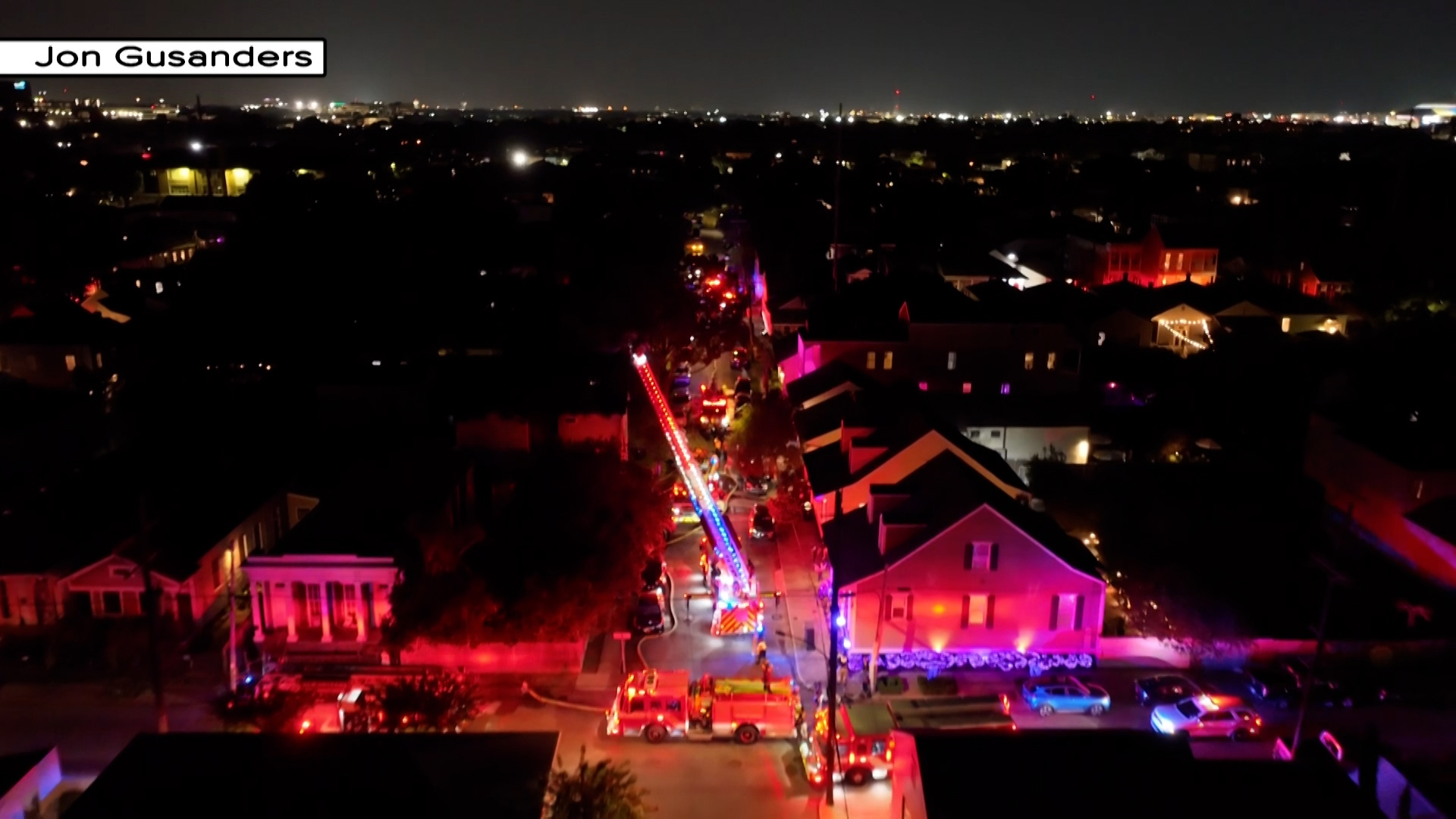 Drone video of 7th Street house fire on Wednesday, Oct. 9, 2024. Video courtesy Jon Gusanders.