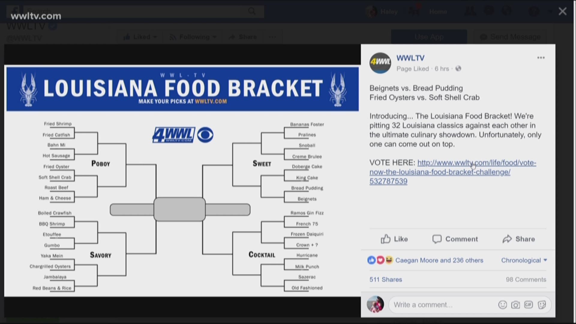 Take the food bracket challenge.