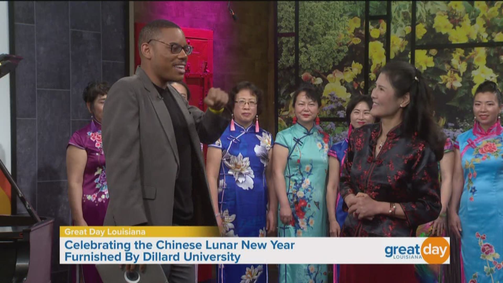 Dr, Wen Zhang of Dillard University discussed the Chinese Lunar New Year and performed with an all-female Chinese ensemble.