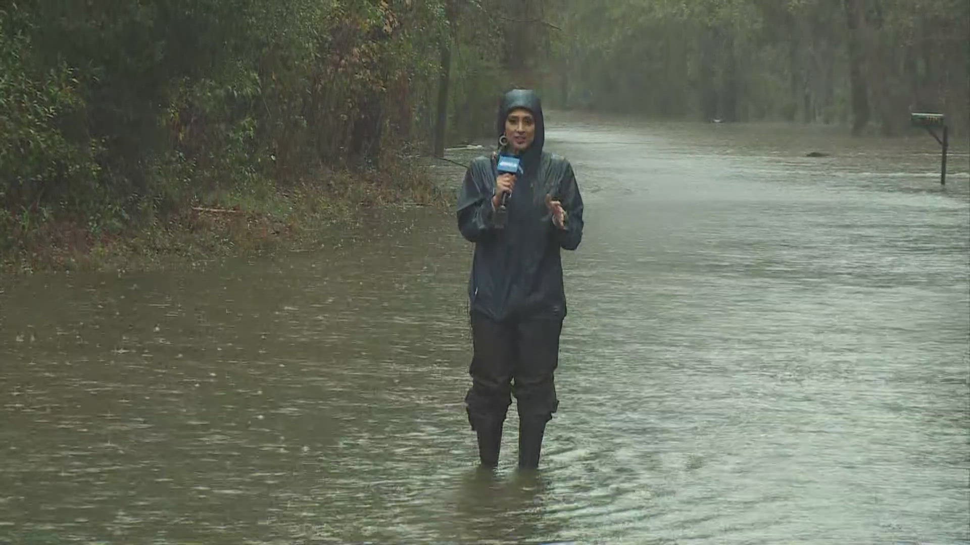 Heavy rain brings street flooding to the Northshore.