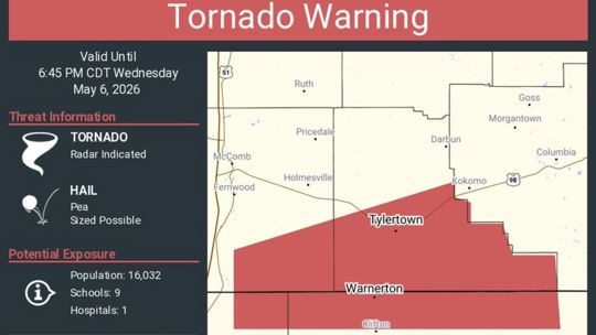 Tornado Warning expires for parts of Mississippi, Washington Parish ...