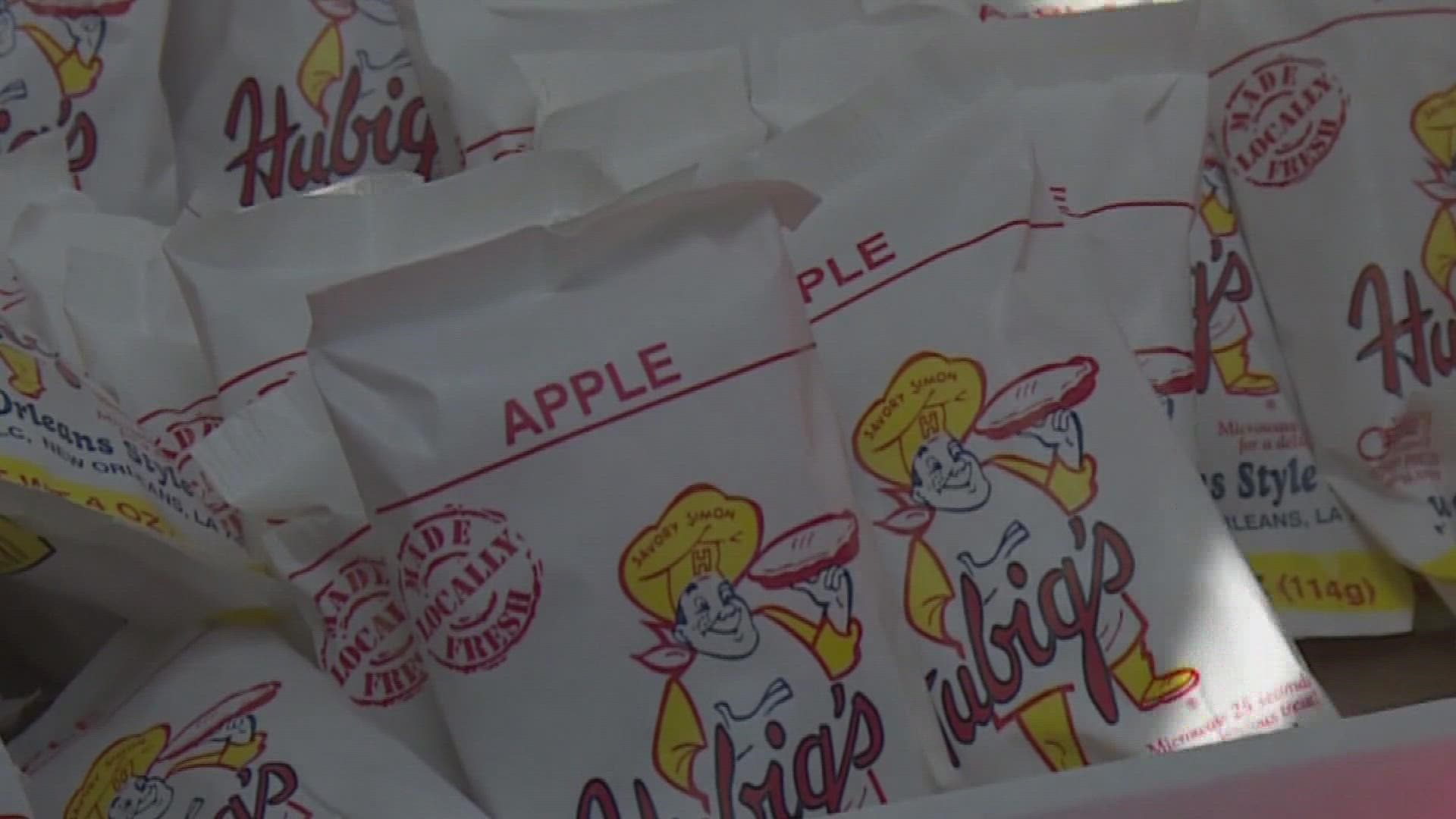Hubig’s Pies are now expected to sell for about $2.50 a pie.