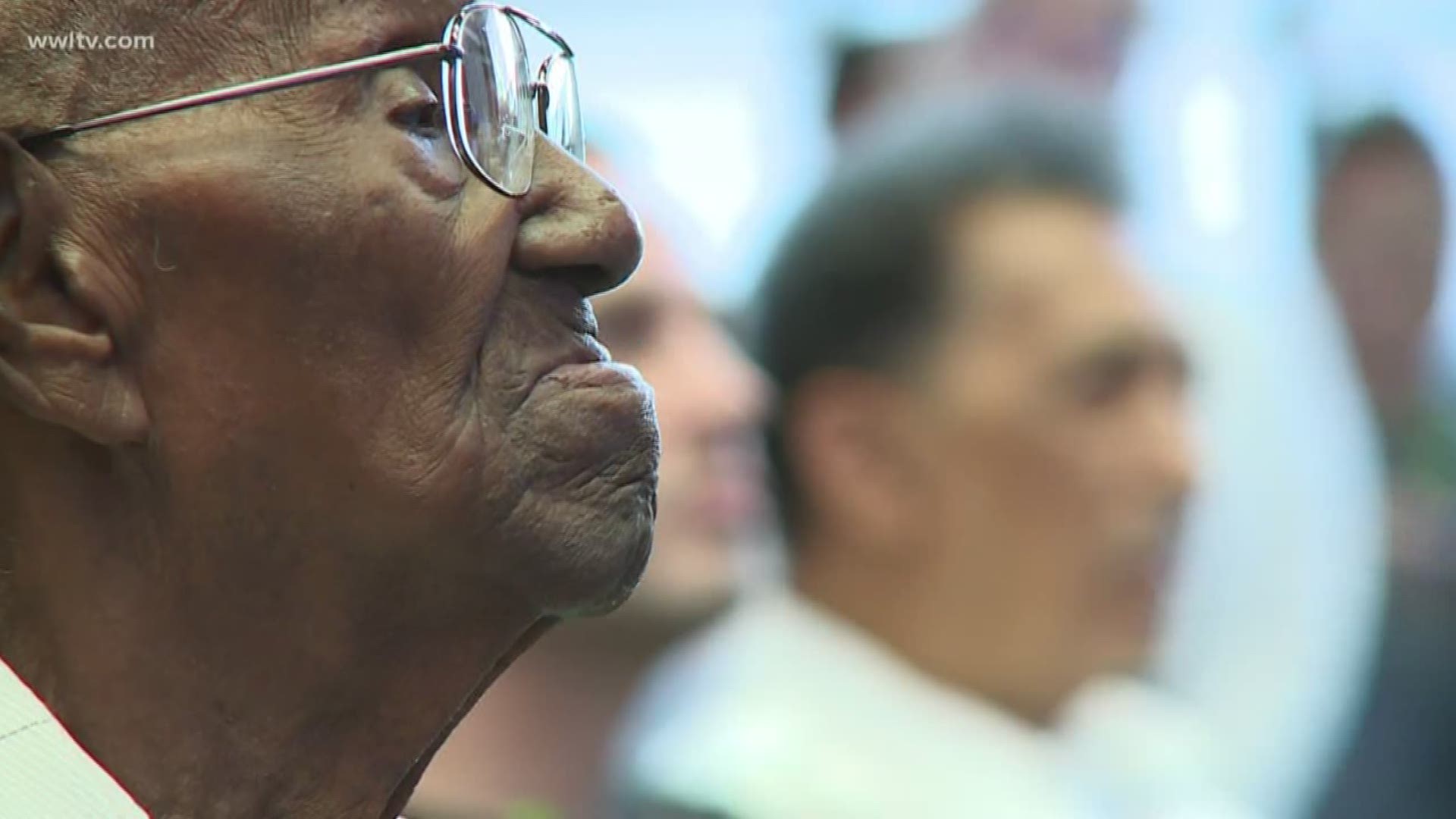 He celebrated his 110th birthday at the National World War II Museum