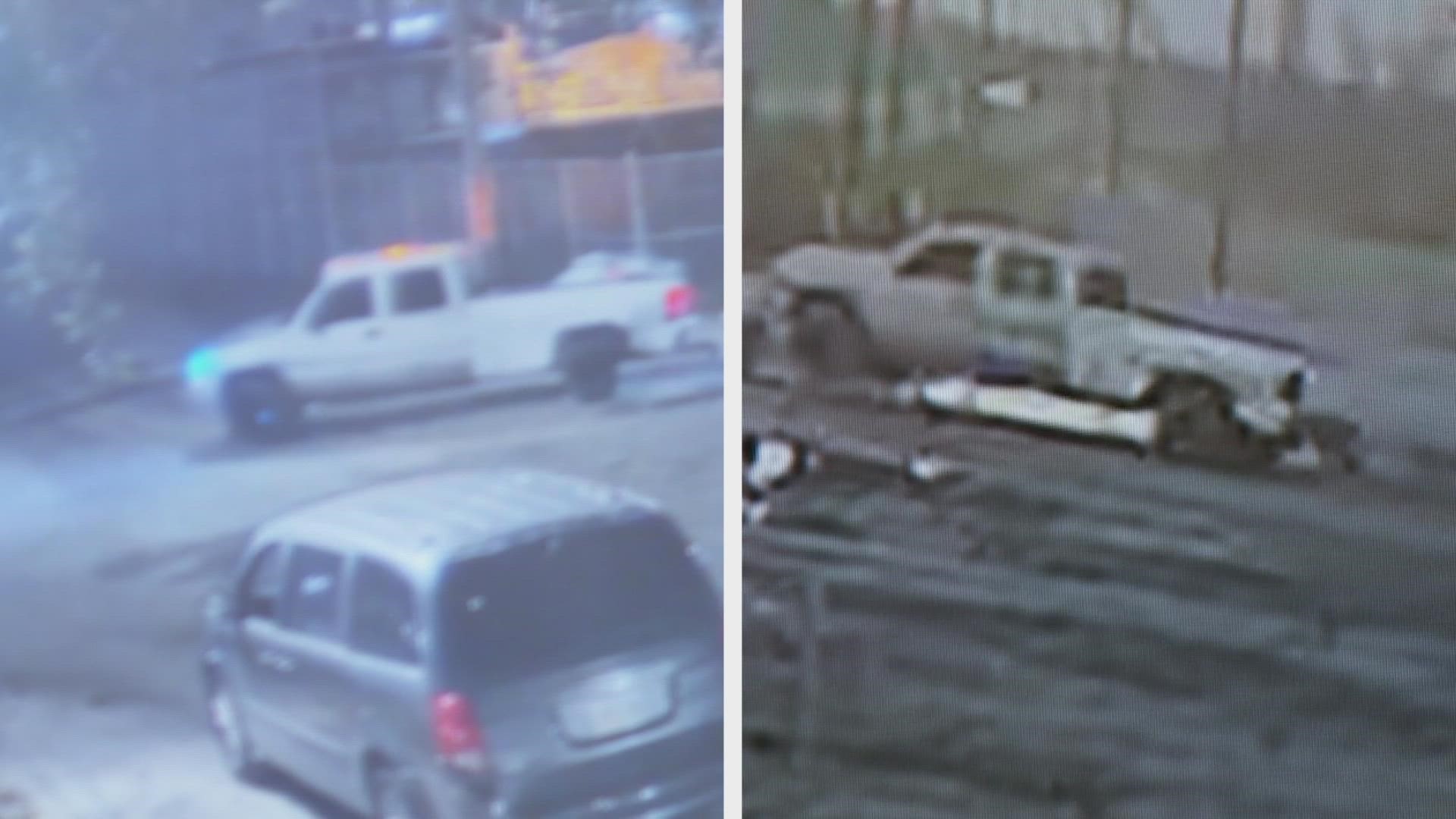 The truck used in this theft - appears to be similar to the one used in a theft at Habitat for Humanity last weekend.