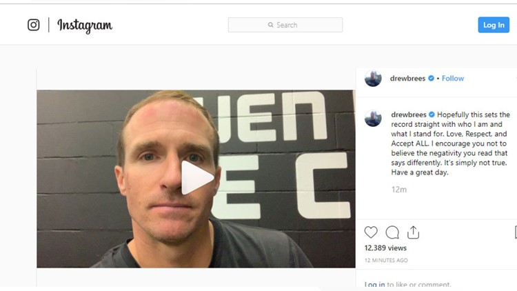 Drew Brees answers LGBTQ criticism with Instagram post | wwltv.com