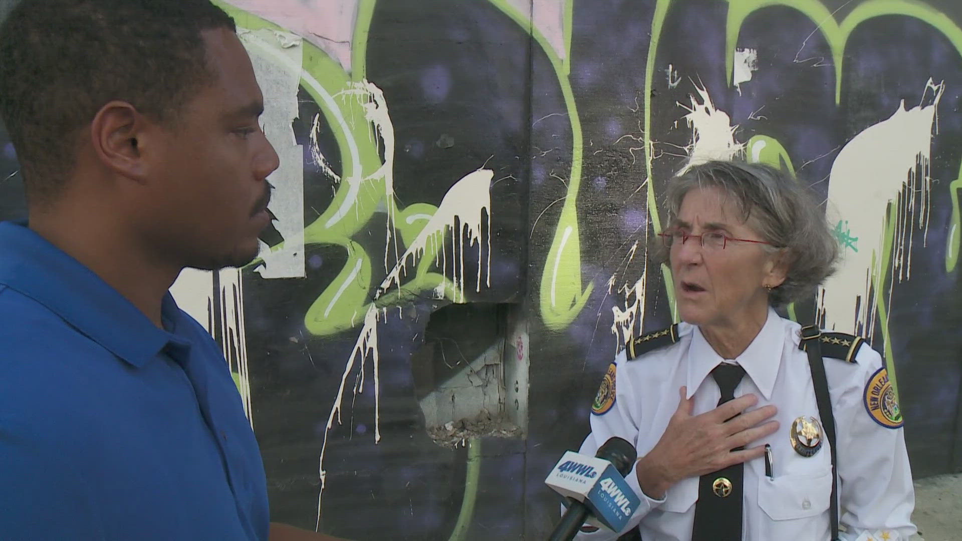 NOPD Chief Anne Kirkpatrick speaks to WWL for the first time since hitting two people with her vehicle.