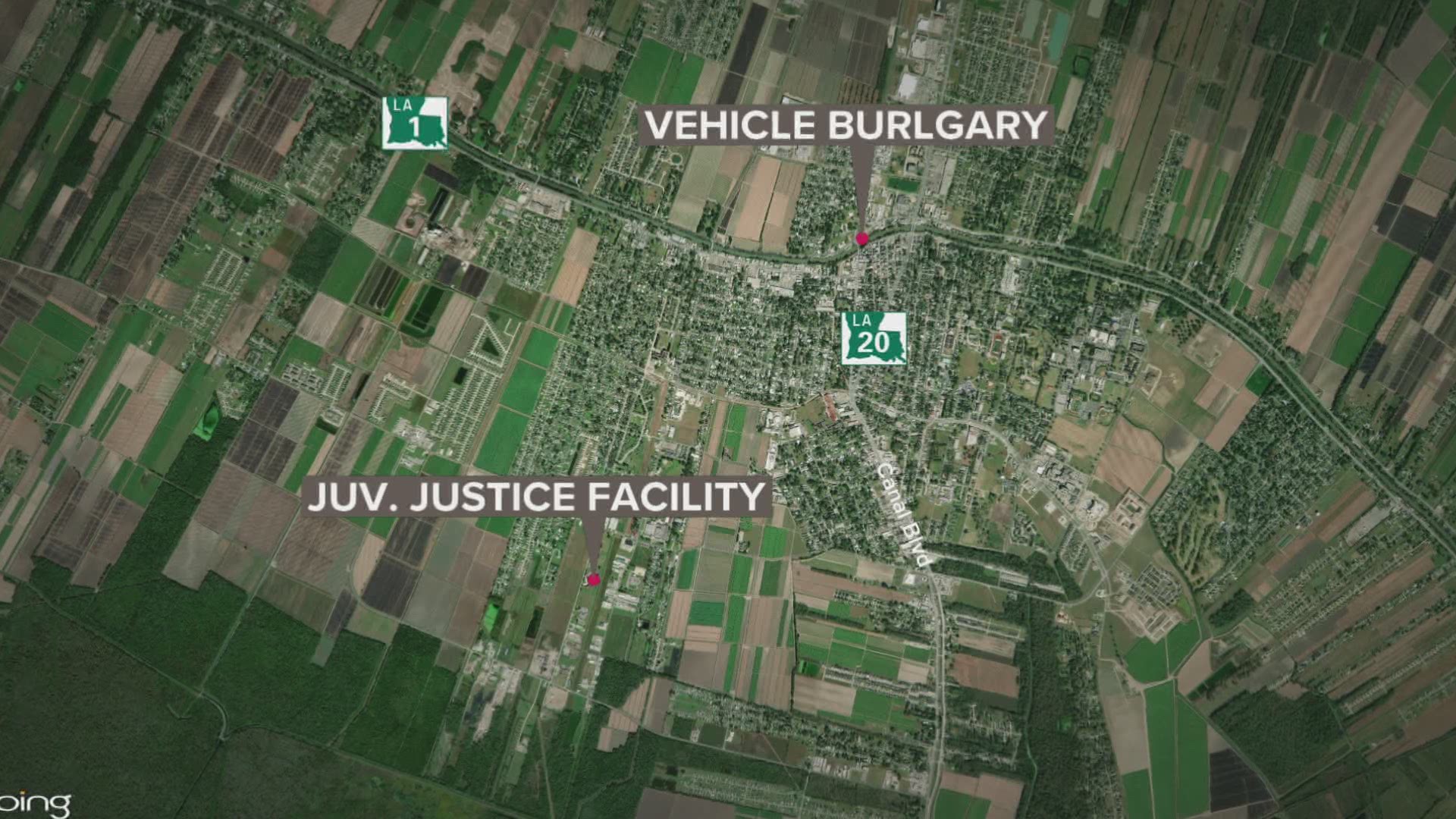 A teenager was arrested Thursday morning after running away from a Thibodaux justice center, steals a bus and tries to steal a vehicle.