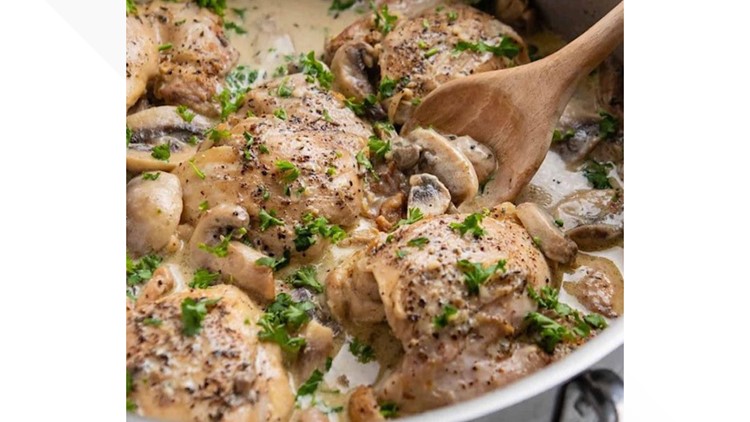 Pinot Grigio Chicken with Mushrooms