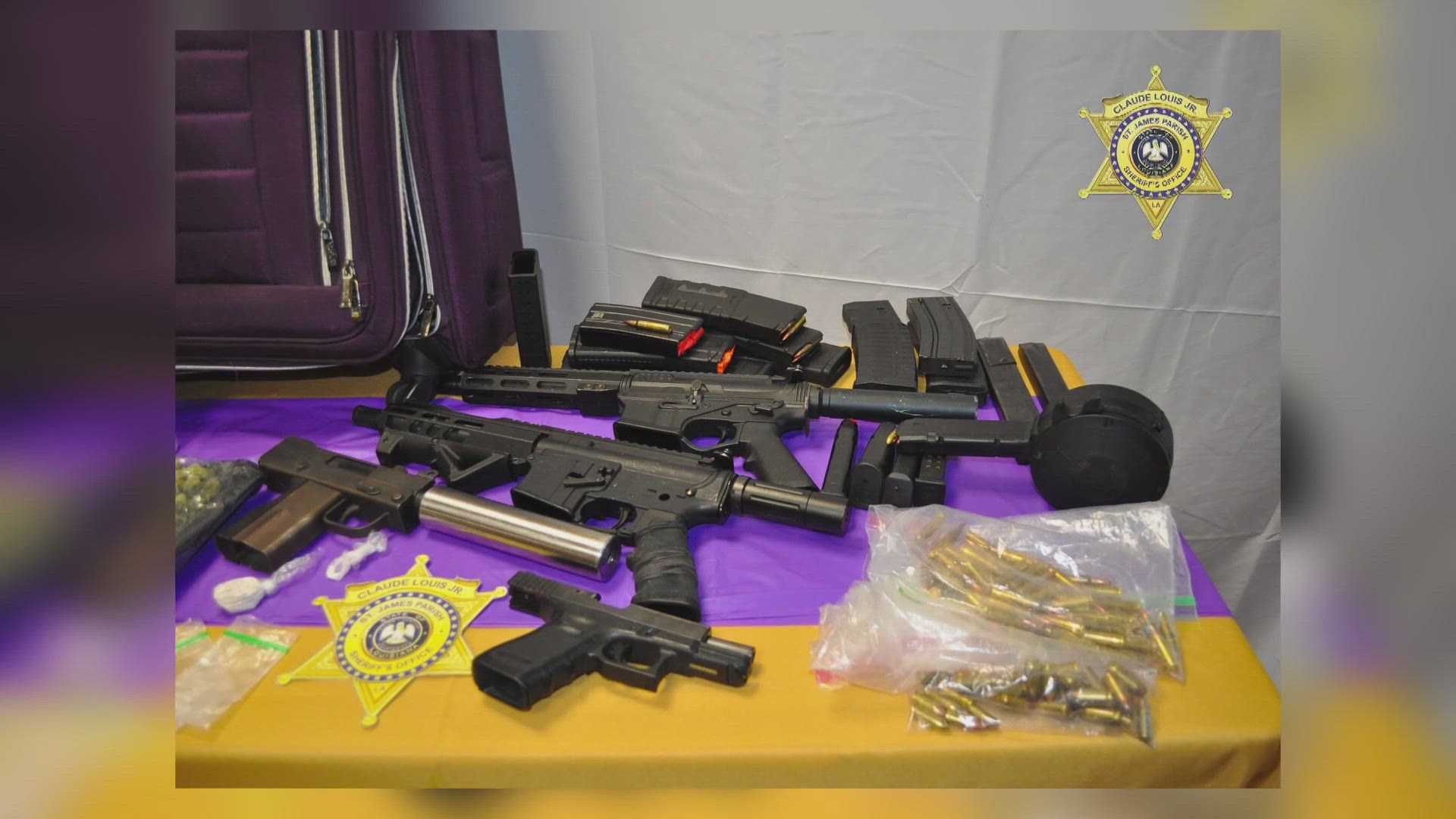 Kehinde Akinwande, 19, faces dozens of drugs and weapons charges, and is being held in St. James Parish.