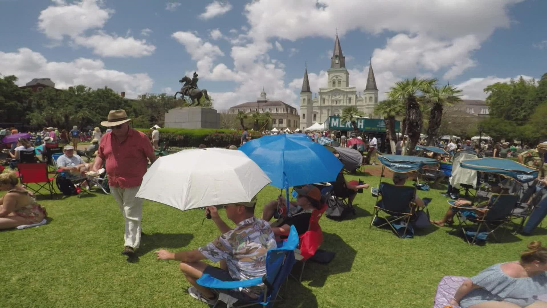 French Quarter Fest is in full effect with the music and food flowing and the fest-goers filing into the city.